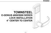 TownSteel E-GENIUS 4000 Series Installation Manual