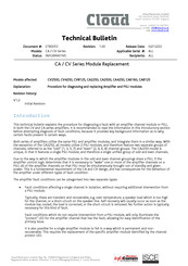 Cloud CA6160 Technical Bulletin