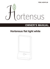 Hortensus HOR-FLW Owner's Manual