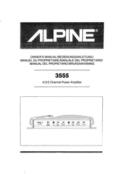Alpine 3555 Owner's Manual