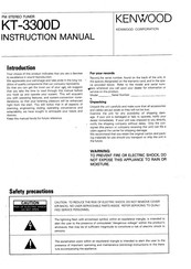 Kenwood KT-3300D Instruction Manual