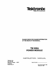 Tektronix TM 506A Instruction Manual
