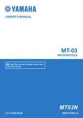 Yamaha MT03N 2021 Manual