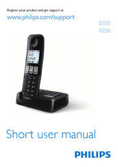 Philips D2354W/FR Short User Manual