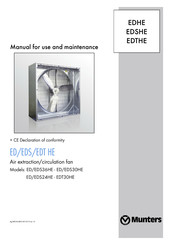 Munters EDHE Series Manual For Use And Maintenance