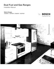 Bosch HDI8054U/01 Installation Manual