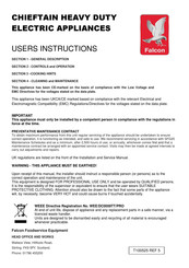 Falcon CHIEFTAIN E1006 User Instructions