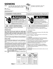 Siemens RD6 Installation Instructions Manual