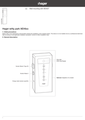 hager XEV427 Mounting Instructions