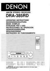 Denon DRA-385RD Operating Instructions Manual