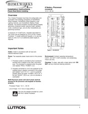 Lutron Electronics H4-H48-CE Installation Instructions Manual