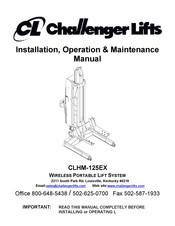 Challenger Lifts CLHM-125EX Installation, Operation & Maintenance Manual