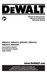DeWalt DWE4212 Instruction Manual