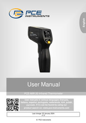 PCE Instruments PCE-MIR 20 User Manual