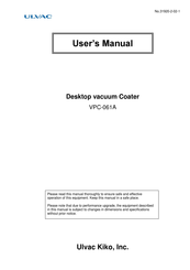 Ulvac VPC-061A User Manual