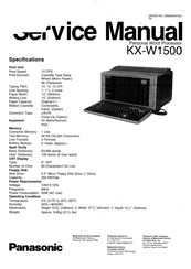 Panasonic KX-W1500 Service Manual