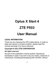 Zte Optus X Start 4 User Manual