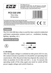 F&F PCS-516UNI Quick Start Manual