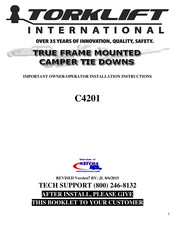 Torklift C4201 Important Owner-Operator Installation Instructions