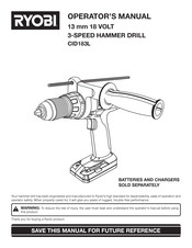 Ryobi CID183L Operator's Manual