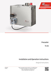 Bühler technologies Precooler TS 10 Installation And Operation Instruction Manual