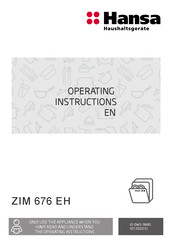 Hansa ZIM 676 EH Operating Instructions Manual