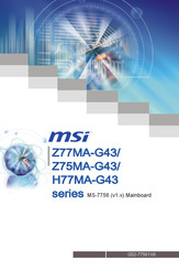 MSI Z75MA-G43 Series Manual