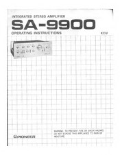 Pioneer SA-9900 Operating Instructions Manual