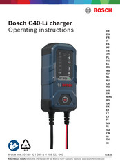 Bosch C40-Li Operating Instructions Manual