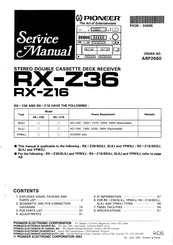 Pioneer RX-Z36 Service Manual