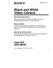 Sony Hyper HAD SSC-MX34 Operating Instructions Manual