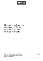 Miele PLW 8615 Operating Instructions Manual