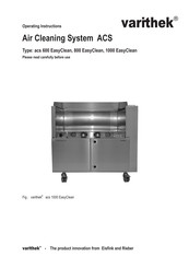 eisfink varithek acs 600 EasyClean Operating Instructions Manual