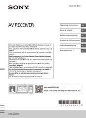 Sony XAV-AX6050 Operating Instructions Manual