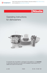 Miele G4263 Operating Instructions Manual