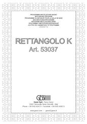 Gessi RETTANGOLO K 53037 Manual