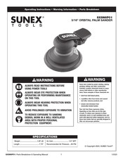 Sunex Tools SXSN6P01 Operating Instructions Manual