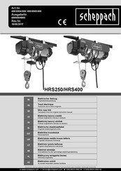 Scheppach 490 6905 000 Translation From The Original Instruction Manual