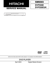 Hitachi DVP335EUK Service Manual