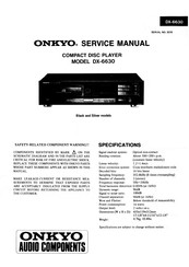 Onkyo DX-6630 Service Manual