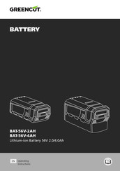 Greencut BAT-56V-4AH Operating Instructions Manual