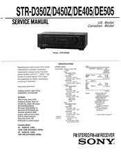 Sony STR-DE350Z Service Manual