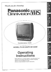 Panasonic OmniVision PV-M1356W Operating Instructions Manual