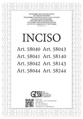 Gessi INCISO 58140 Manual
