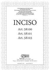 Gessi INCISO 58103 Manual