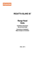 Franke REGATTA FDL 367 I Installation Instructions Manual
