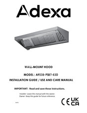 Adexa AP238-PS87-63D Installation Manual / Use And Care Manual