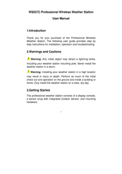 Unit Connection Technology WS037C User Manual