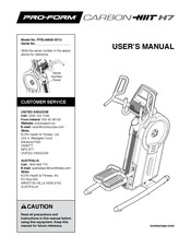 ICON PFEL09920-INT.0 User Manual