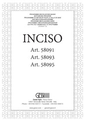 Gessi INCISO 58095 Manual